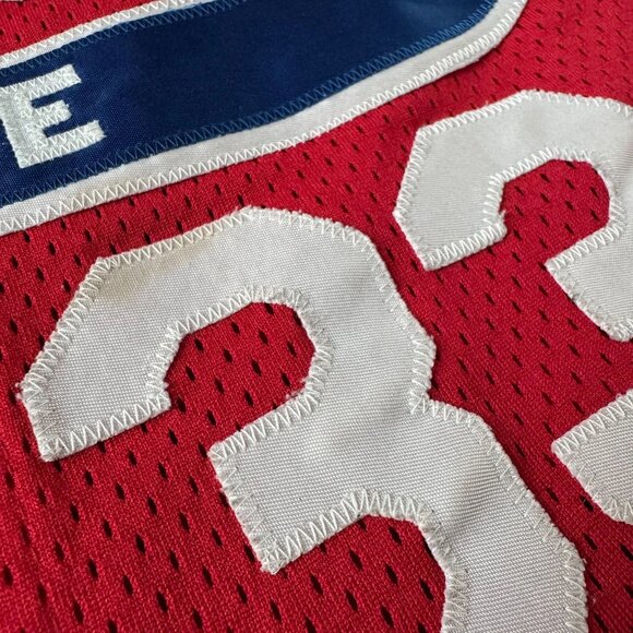 Florida College Mens XL Majestic Vintage Baseball Jersey #33 Red Blue White Mesh - Picture 6 of 12